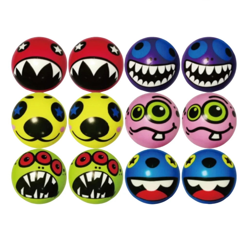 Kids Expression Soft Balls Toy Funny Sponge Stress Ball Squeeze Smiley Face Grimace PU Foam For Kids For Adults Sports Toy Ball 6