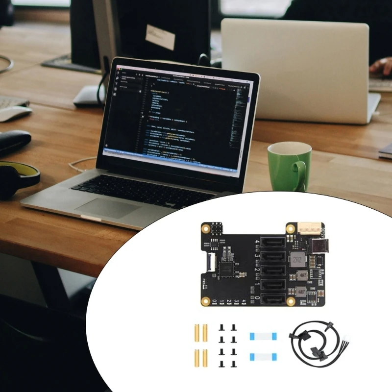 X1009 PCIe Expansion Board For RPi 5 5B With 5 Port Expanded Adapter