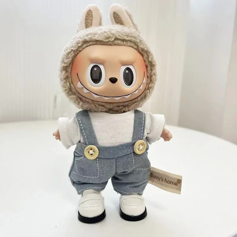 17cm Mini Plush Doll'S Clothes Outfit Accessories For Korea Kpop Exo Labubu Idol Dolls British style suit Clothing Gift 3