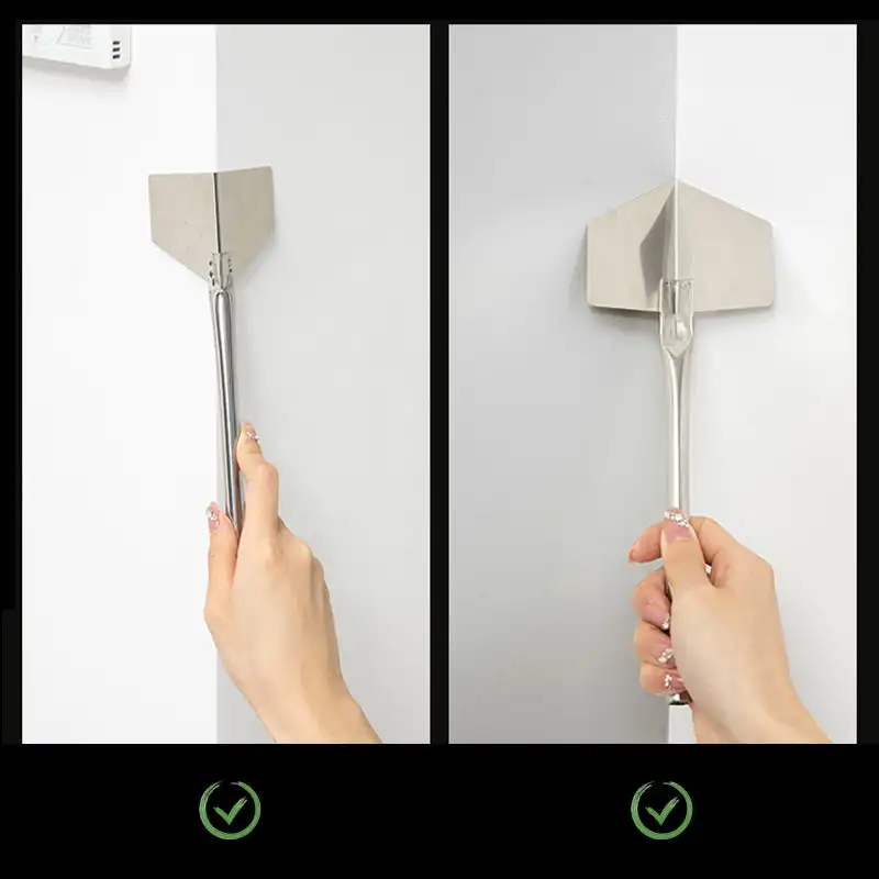 2PCS Stainless Steel Drywall Corner Trowel Wall Corner Putty Mud Smoothing Construction Internal And External Tools