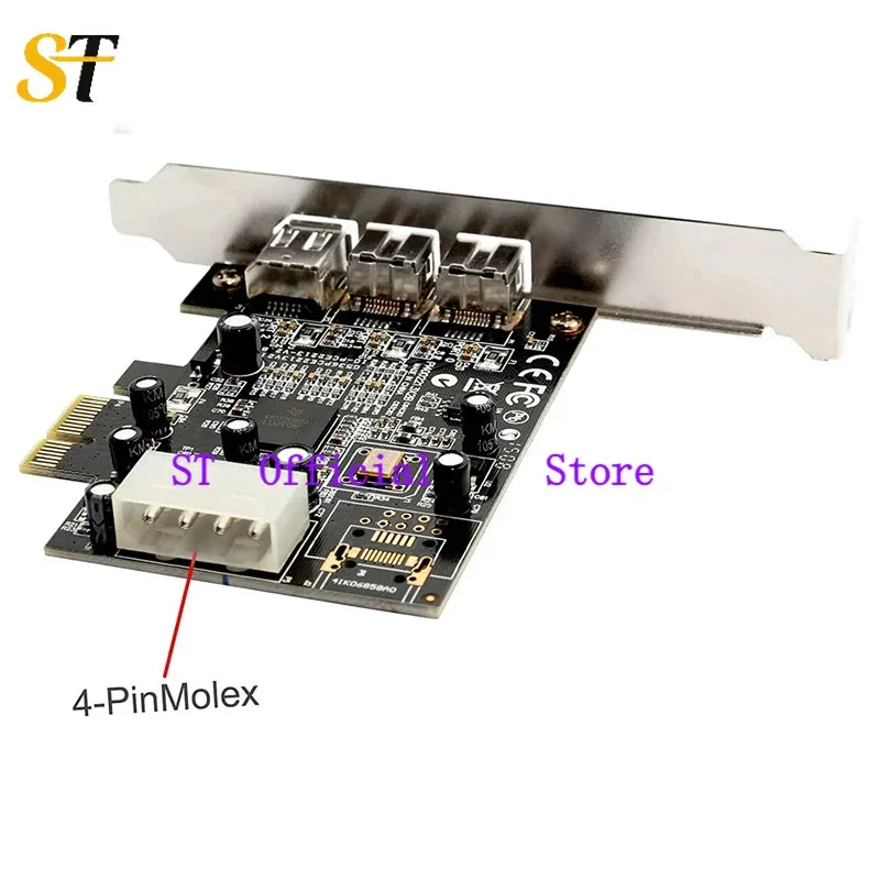 CSSY-PEX30016 3포트 IEEE 1394 파이어와이어 1394B & 1394A PCIe 1.1 X1 카드 TI XIO2213B 칩셋은 레거시 드라이버 필요