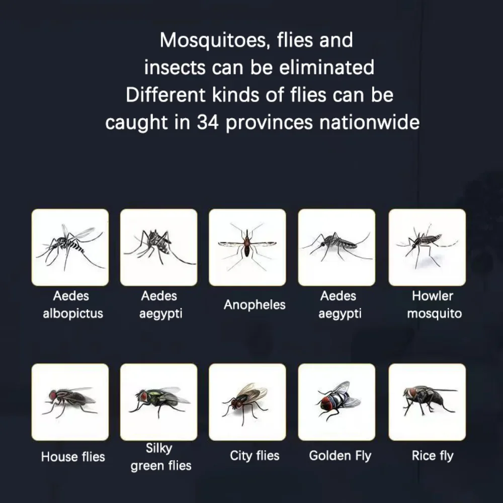 광촉매 모기 파리 킬러 램프, 홈 침실 UVA 모기 퇴치 LED 라이트, 음소거 모기 트랩 램프, 2 W, 4 W, 6W
