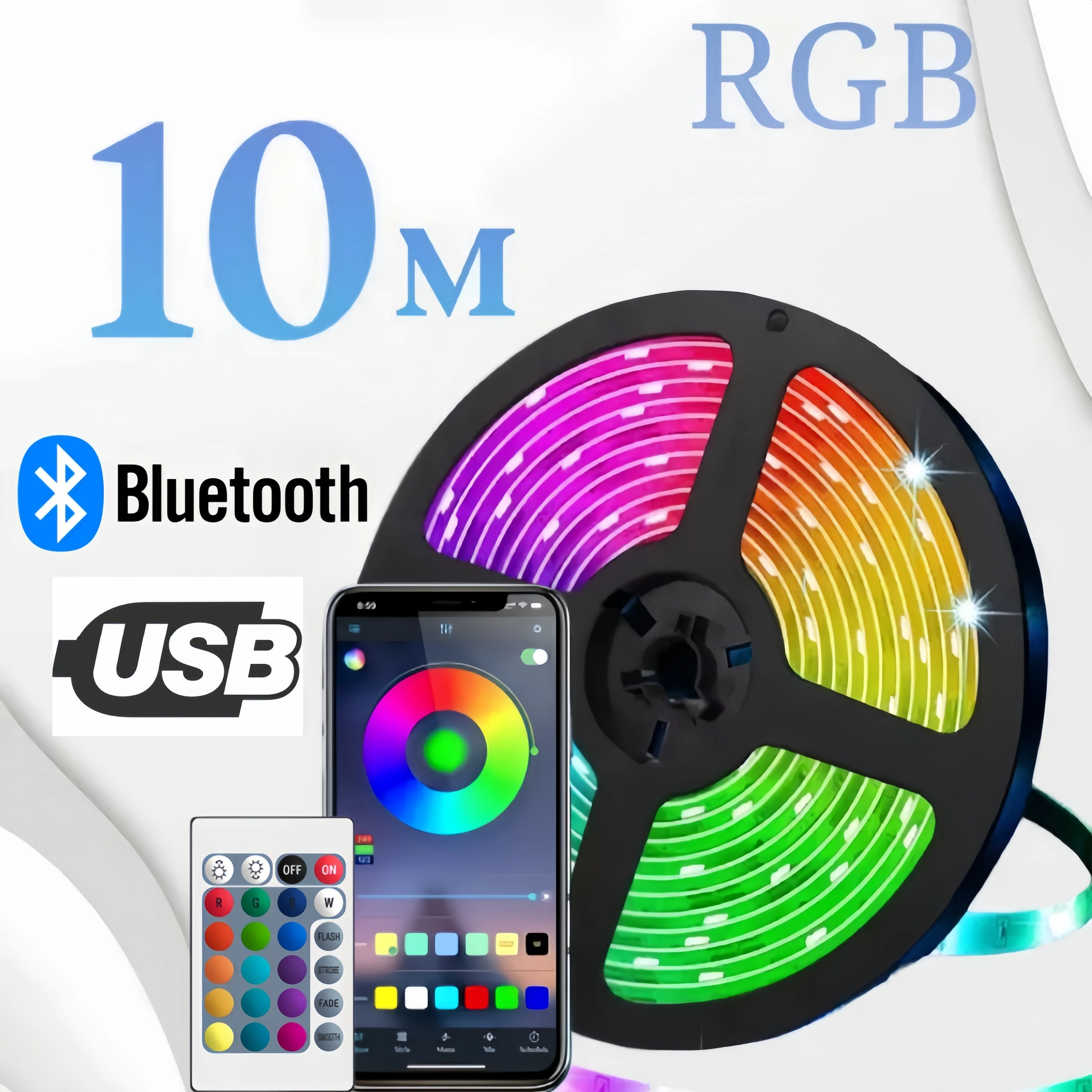 12 светодиодов, 5050, несколько метров, Bluetooth, не стесняйтесь приклеивать 5050, USB светодиодный Strip, романтичное украшение, подсветка телевизора для спальни