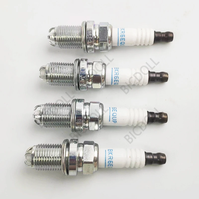

4/6PCS 3199 BKR6EQUP Spark Plug for BMW E39 E46 E60 E53 E66 320i 525i 540i X3 X5 MINI R50 R53 Audi A6 A8 VW Passat Volvo S60 V70