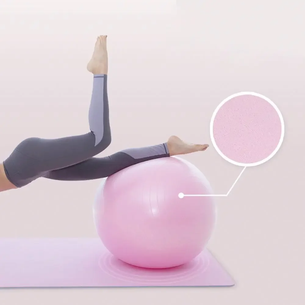round PVC Yoga Ball Thickened Explosion-Proof Fitness Ball for Gym Exercise Balance and Pilates for Pregnant Women Children
