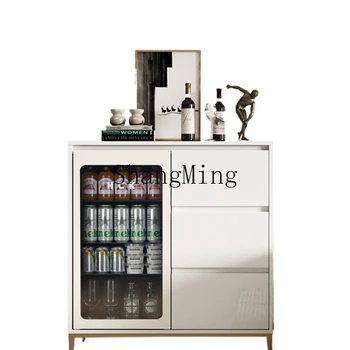 ZYY white ice bar counter, wine cabinet, ultra-thin side cabinet, refrigerator integrated home appliance set