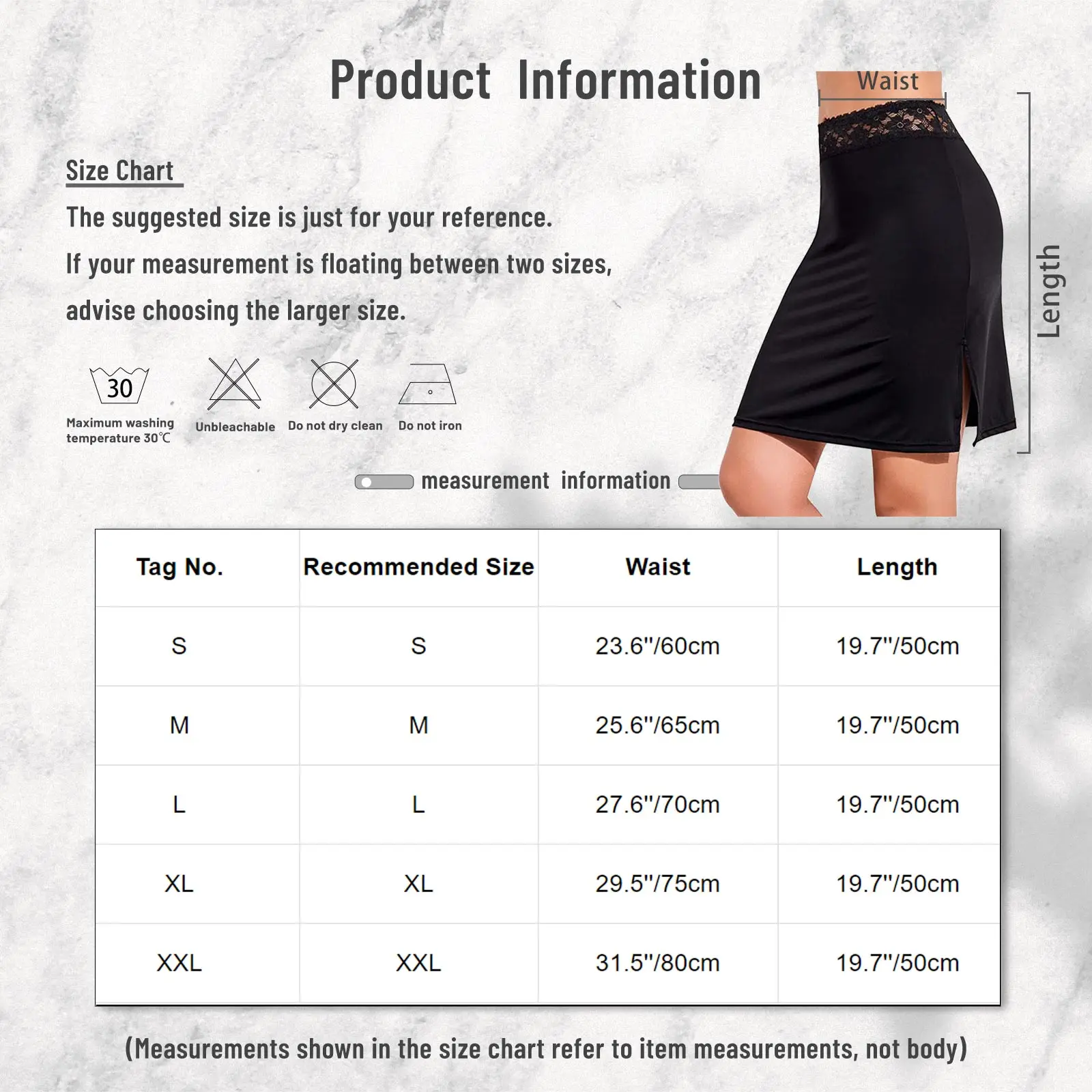 Womens Underskirt Soft Half Slips Dress Summer Ladies Underwear Thin High Waist Elastic Anti-Penetrating Underskirt Lining 6