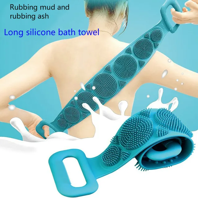 Silicone bath towel rubbing back exfoliating dead skin body massage brush bath brush rubbing towel shower