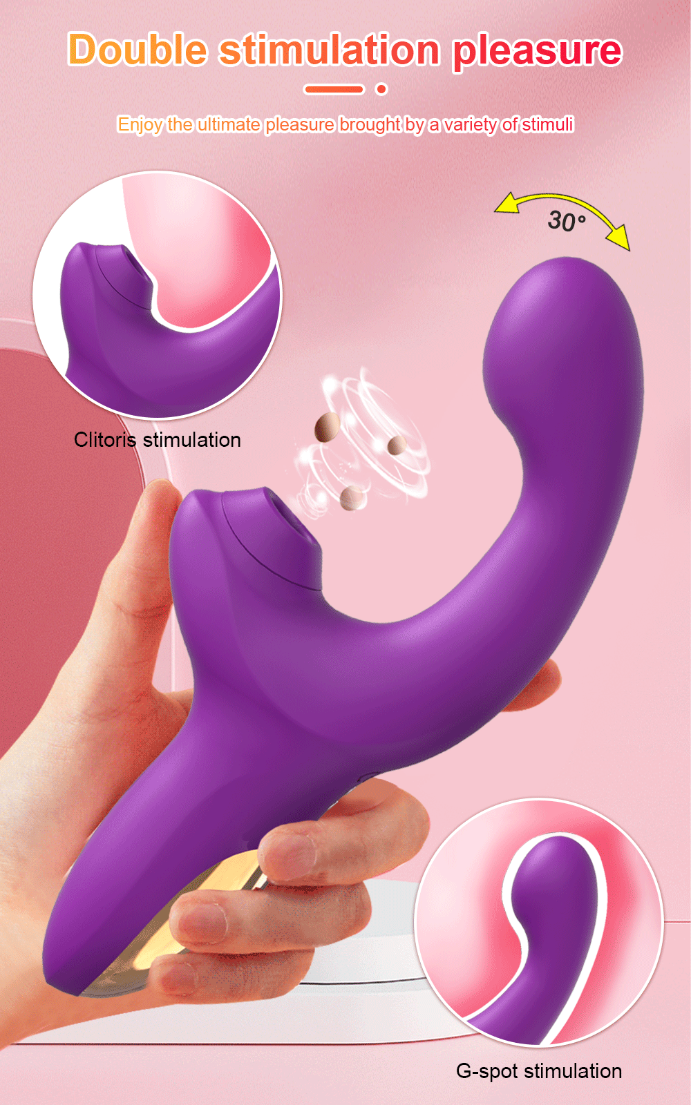 20 Speeds Powerful Dildo Vibrator Female Clit Sucker Vacuum Clitoris Stimulator Mimic Finger Wiggling Sex Toy for Womans