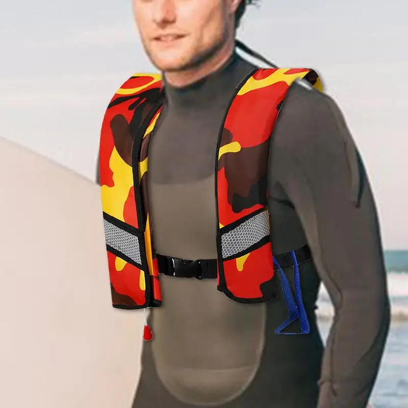 Life-Saving Vest For Adults Adults Inflating Swim Life-Saving Vest Water Sports Enthusiasts Buoyancy Aid To Ensure Night Safety