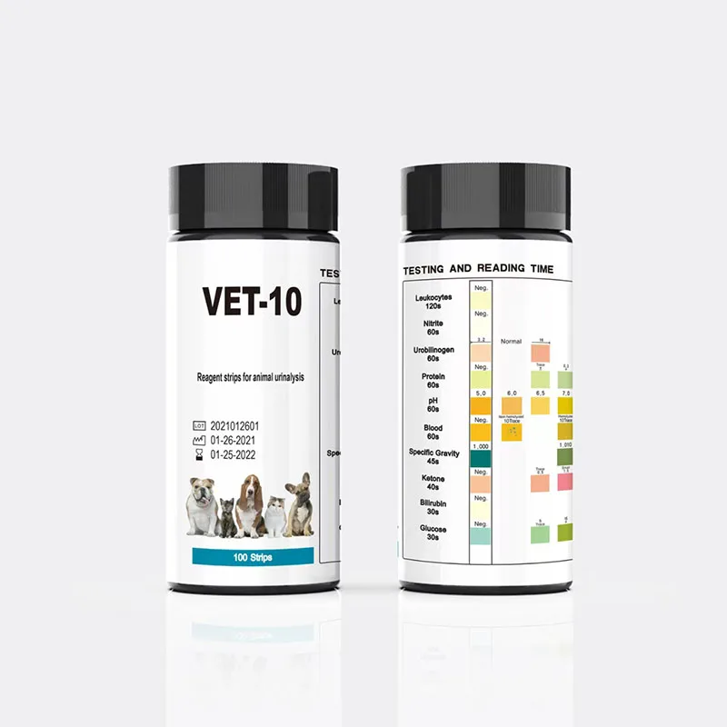 100 Strips/bottle VET-10/14 Pet Urine Test Strips Urine Routine Health Test for Cats and Dogs