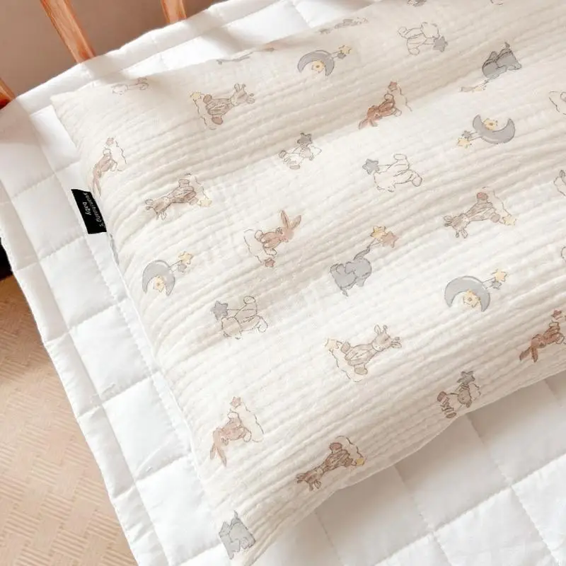 Baby Pillow Cover Washable Kid Pillow Cushion Rectangle Slip for Newborns Infant Pillowcase Cotton Covers A2UB