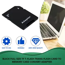 Carte T Flash noire, grande taille 31 23 2mm, verrouillable pour protéger le contenu, 10 pièces TF, adaptateur de conversion à carte mémoire 