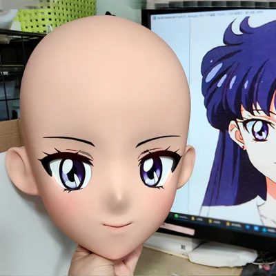 

(GLb021) Индивидуальный персонаж женщины девочки смолы половина головы Crossdress косплей японский аниме ролевая фотография с глазами и париком