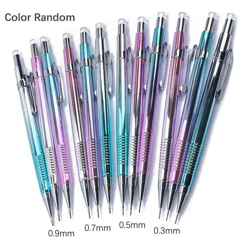 Creative Pencil Ballpoint Pen 2 In 1 Blue Ink 0.3 0.5 0.7 0.9mm Mechanical Pencil Multi Functional Writing Stationery Supplies 5