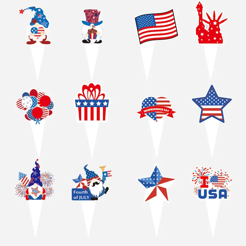 4 Temmuz Parti Süslemeleri, Bağımsızlık Günü Fotoğraf Aksesuarları için Vatansever Petek Masa Orta Süsleri