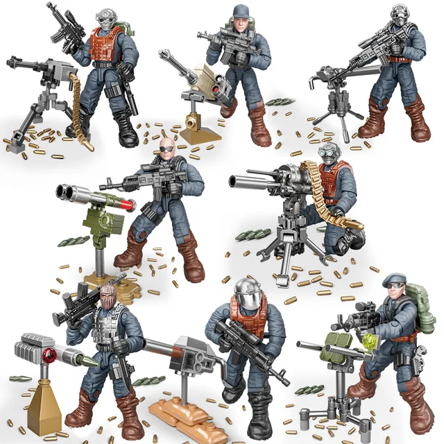 World War 2 WW2 Army Military Soldiers SAWT Soldiers Special Force DIY Model ​Building Blocks Bricks Children'S Toys 2