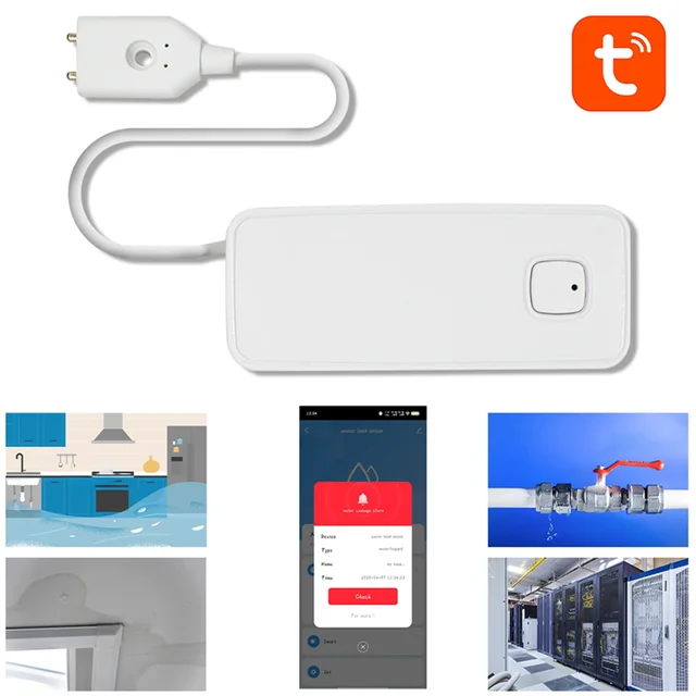 ABUO-Smart Switch Water Leakage Sensor Water Leakage Detection Alarm Detector Advanced Leak Detection 1