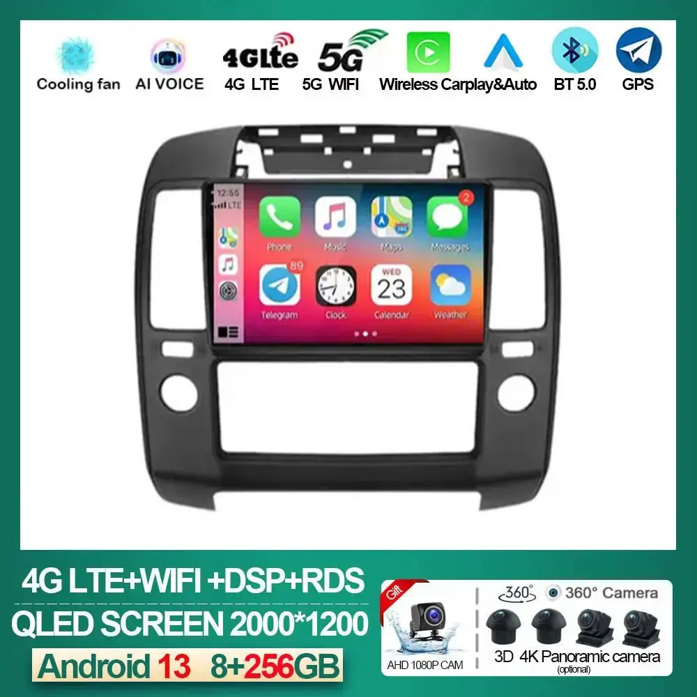 

Android 13 For Nissan Navara 3 D40 2004 - 2010 Car Radio Multimedia Video Player Navigation stereo GPS Navi No 2din 2 din DVD