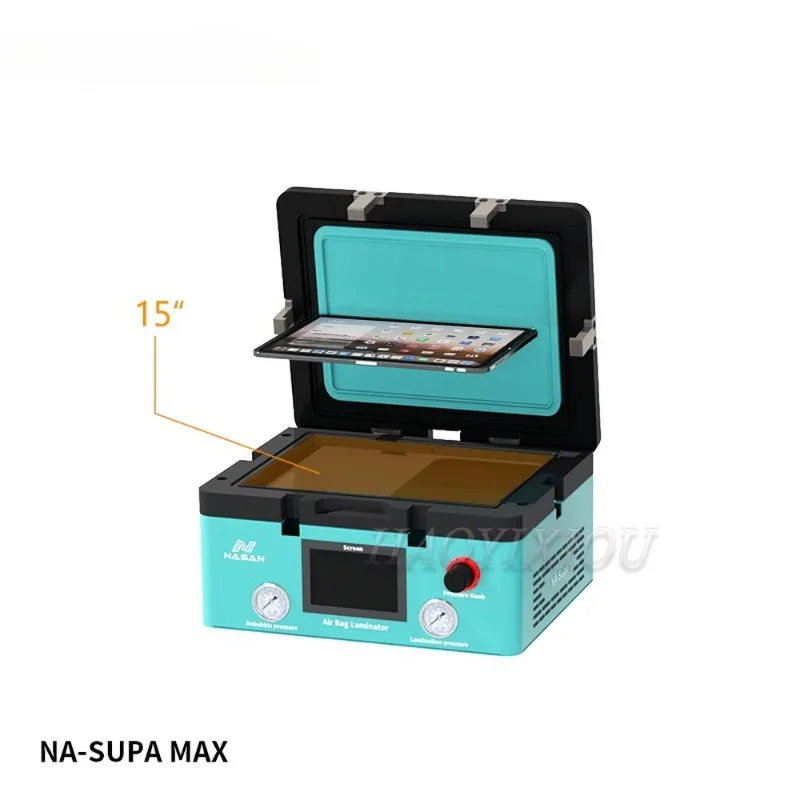 

NA-SUPA MAX 15 Inci OCA Laminator Mesin untuk Meja Datar Layar Lengkung 2 In 1 LCD Laminasi dan Menghilangkan Gelembung Udara