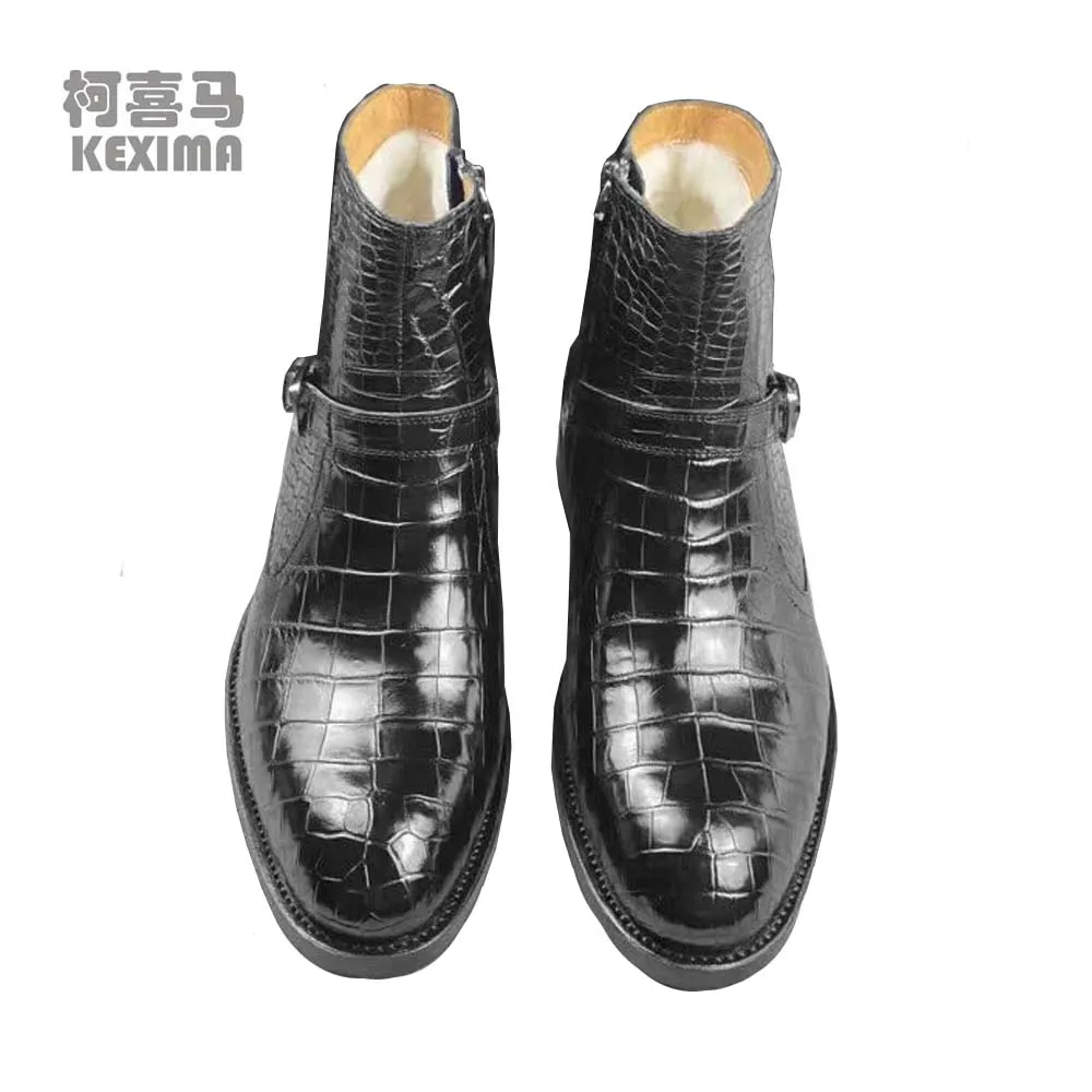 

yingshang new arrival men crocodile boots male crocodile leather shoes men crocodile shoes male shoes winter boots shoes