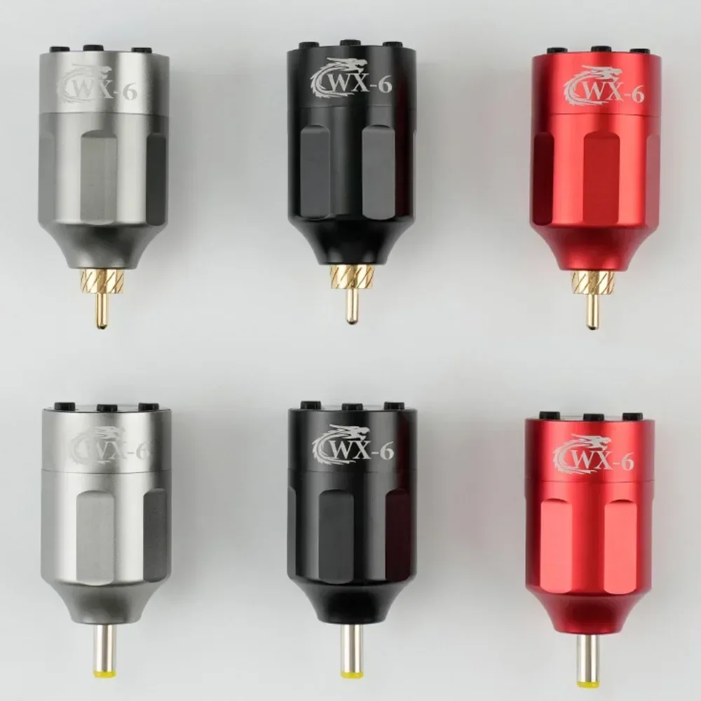 RCA/DC Interface Wireless Tattoo Power Supply Fast Charging 1300mAh WX-6 Portable Mini Battery Tattoo Pen Machine