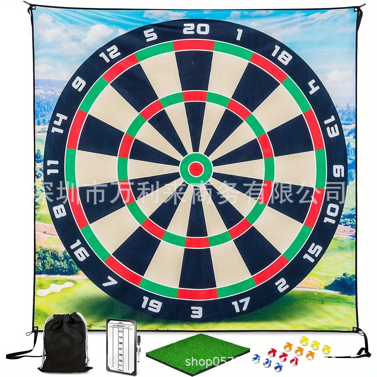 

Indoor Outdoor Practice Swing Golf Target Cloth 200 x 200 cm Hitting Hanging Circle Driving Range Training Tool