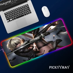 Nier Automata – tapis de souris de jeu avec câble, accessoire de décoration pour joueur, LED RGB 