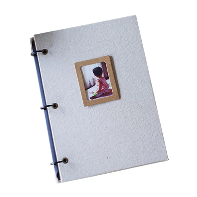 DIY Linen Self Adhesive Cheap Photo Album Wedding Album Retro Family Large Capacity Photo Album