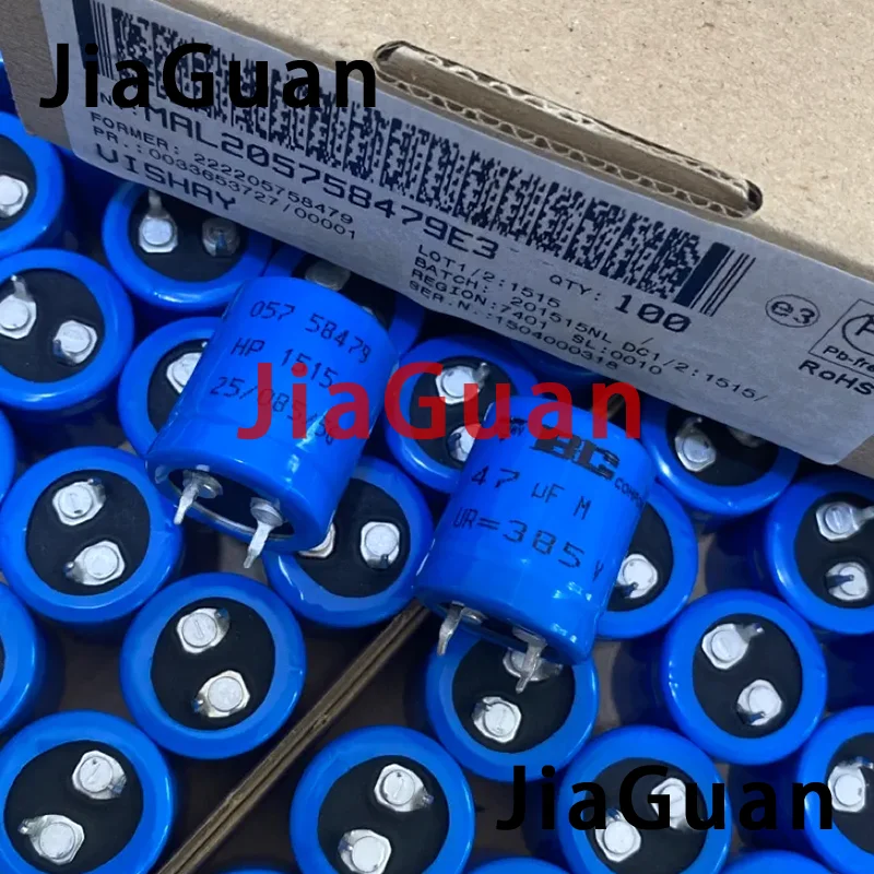 

6 шт. VISHAY BC 385V47UF 22X25MM аудио высоковольтный электролитический конденсатор 47UF 385V MAL205758479E3 47uF/385V Замена 400V