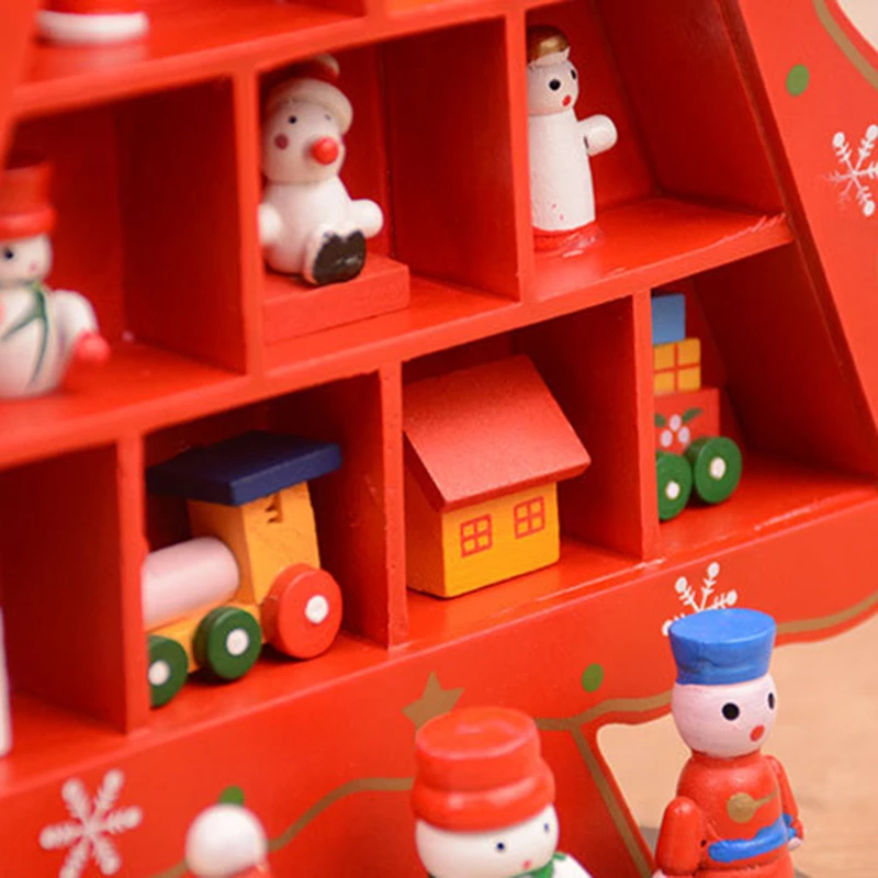 Wooden Christmas Tree Creative Scene Layout Ornaments 5