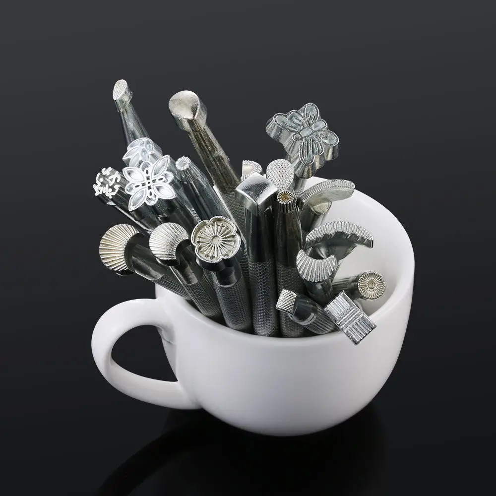 Description Picture 3 of item2022 New Metal Leather Working Saddle Making Tools Carving Leather Craft Stamps Solid DIY Printing Staming Leather Accessories