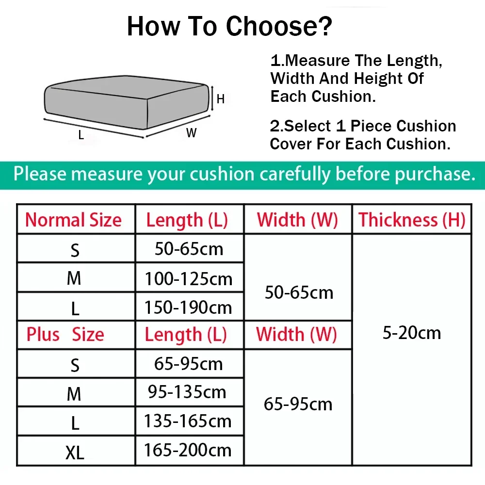 Anti-Dirt Velvet Sofa Cushion Slipcover Elastic Chair Seat Protector for Pets and Furniture Sofa Cover Living Room Bedroom Decor 3