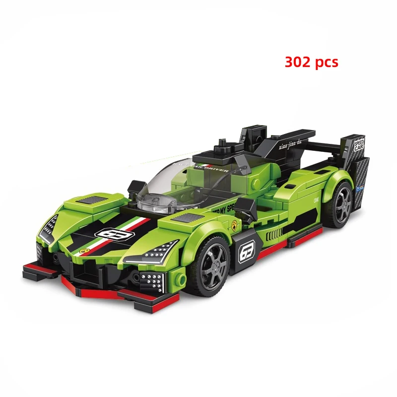 Technical Car City Speed Racing Car Building Blocks Sports Car Garage Carro Rennau Voiture MOC Creative Vehicle Toys 5