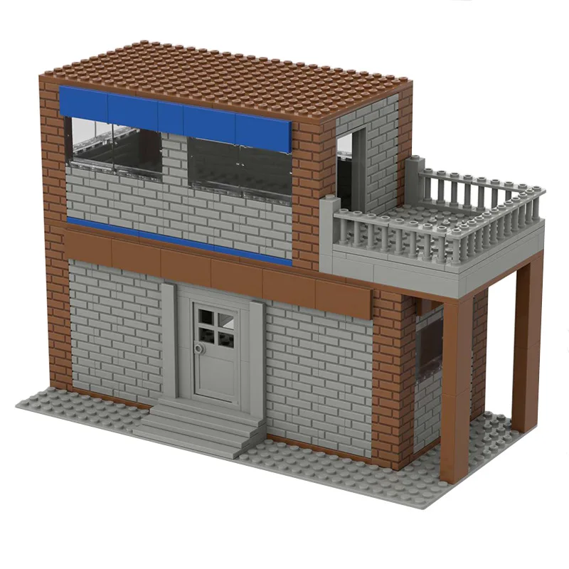 Militare Pubg Casa A Due Piani 520 Pezzi Esercito Mini Action Figures Soldato Polizia Swat City Moc Playmobil Building Block Giocattoli Per Ragazzo