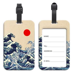 Wave Art Painting Luggage Tags - Artistic ID Holder and Travel Accessories (7)