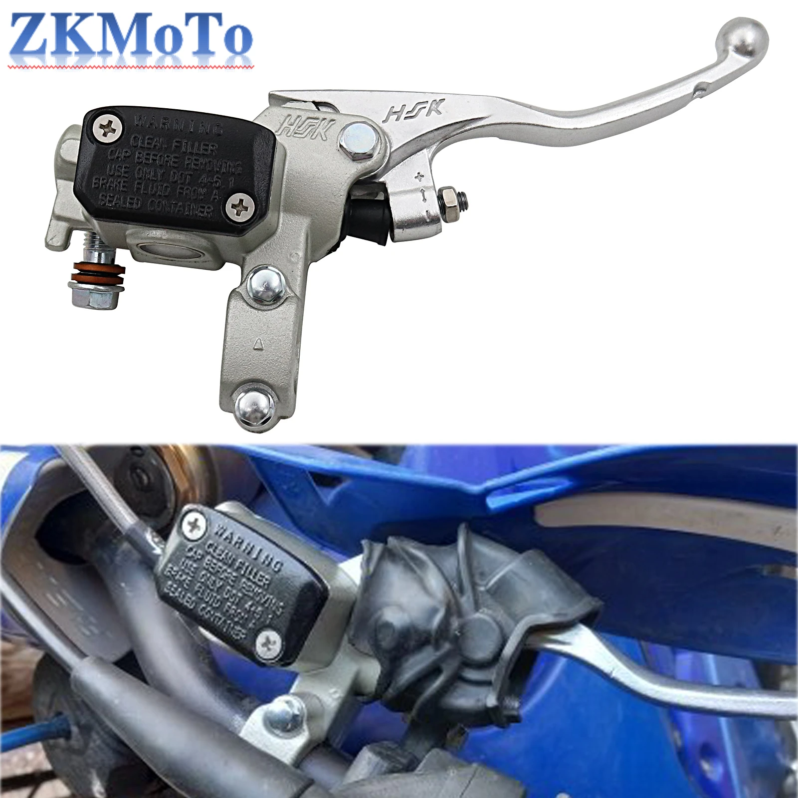 7/8" Motorcycle Front Brake Master Cylinder With Lever – 22mm Bore, 90-Day Warranty