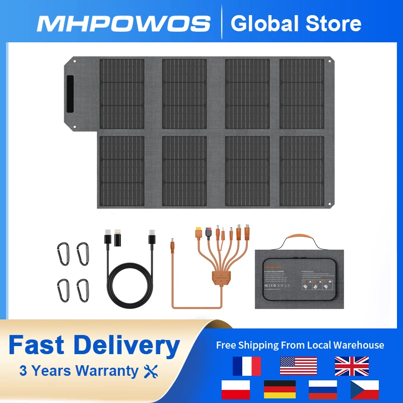 MHPOWOS Portable Solar Panel 40W / 80W / 120W 1