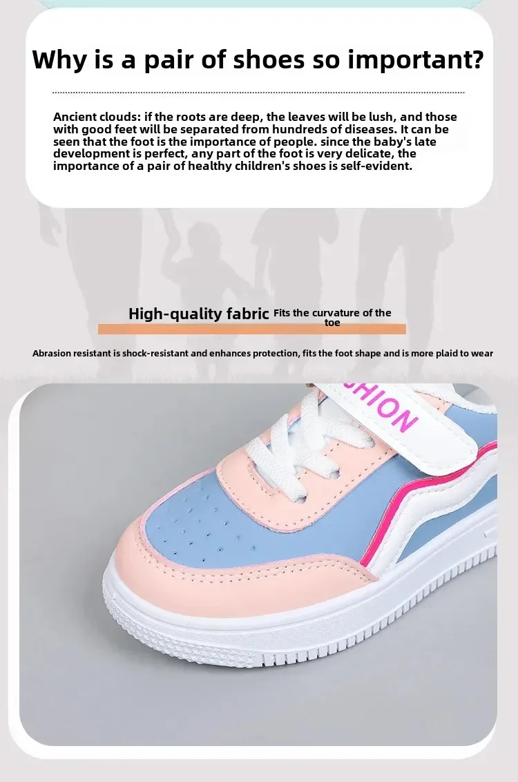 Girls Purple Non-Slip Sneakers - Casual Breathable Outdoor Running Shoes