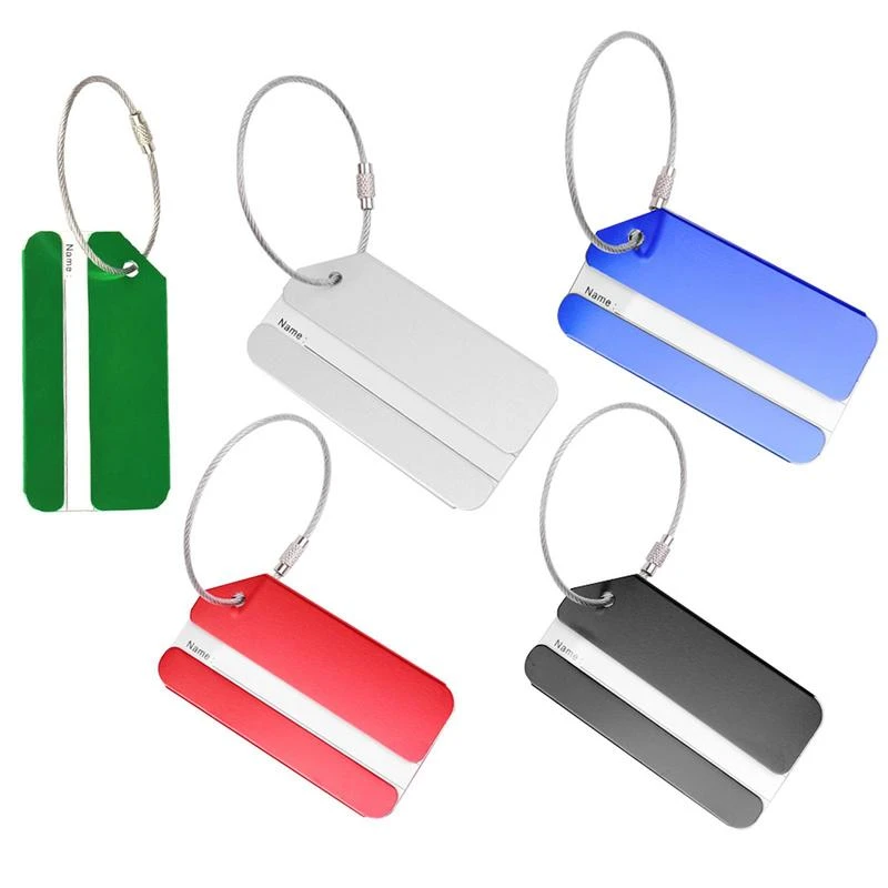 Etiquetas de equipaje de viaje, etiquetas de Metal para maletas, etiquetas de nombre de equipaje, soporte de etiqueta de de maleta, accesorios de viaje| | - AliExpress