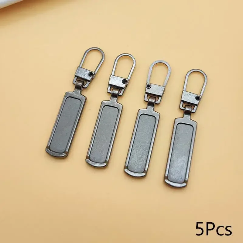 5pcs Repair Pullers Zipper Sliders Zipper Head Pull Tab Detachable Metal Universal