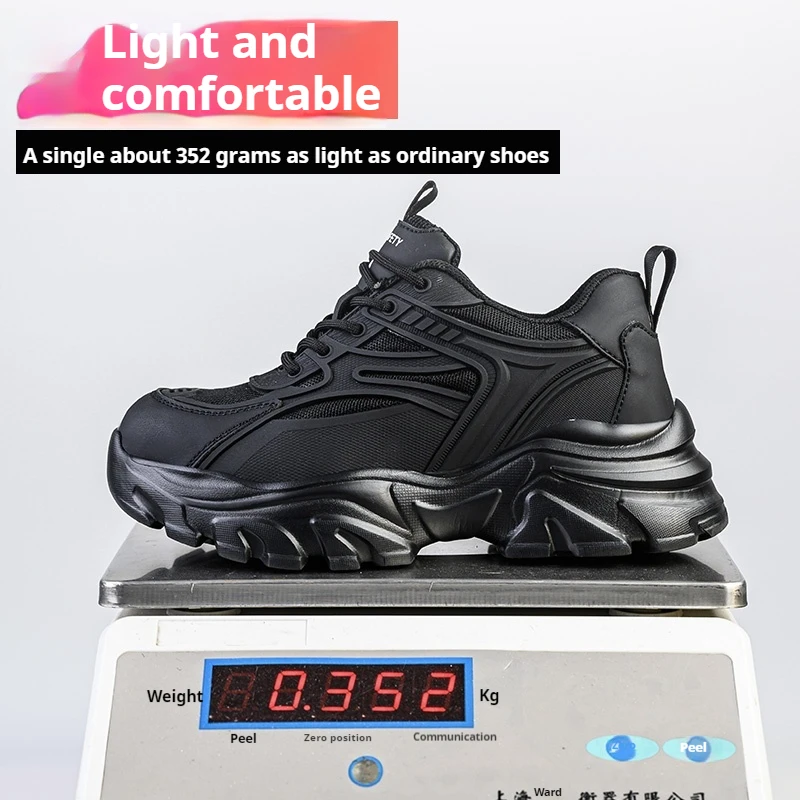 Women's Breathable Steel Toe Work Safety Sneakers