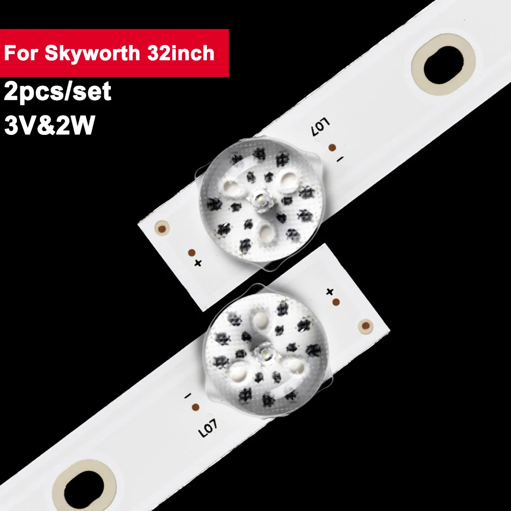 2Pcs/set 32inch 546mm LED Backlight TV Strip for Skyworth 7LED JL,D32071330-001CS-M SDL320HY BD0-312 32X6 32K5C,32E1,32A,32E381S 2 pcs set 3v 616mm 100% new led backlight strip for tv repair 32inch sj cx d3200701 2835gs m 2pcs set led lighting strip