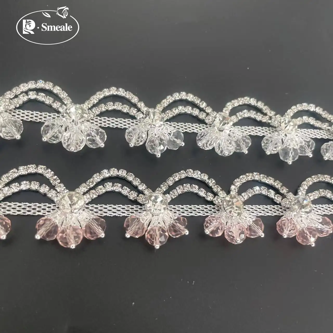 Shiny Crystal and Diamond Jewelry Material. Encrypted Tassel Hanging Wavy Edge. DIY Handmade Collars and Necklaces RS253212