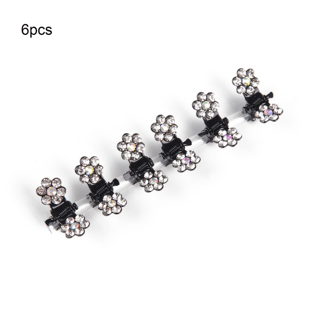 Crystal Rhinestone Flower Hair Claws Clamps Hairgrip Accessories Hairpins Hair Clips Jewelry for Women Bridal Kids Girl