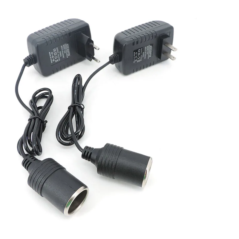 AC 220V To DC 12V 0.5a 1a 2a Car Cigarette Lighter Adapter EU Plug Auto Accessories Converter Interior Parts Black q1,plug adapter,electrical socket