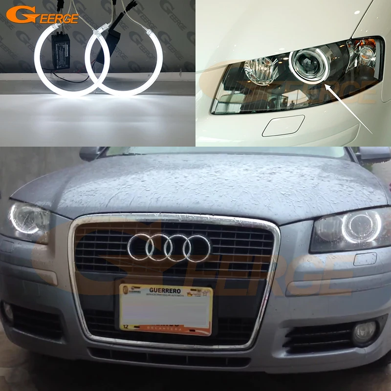 

For Audi A3 8PA A4 S4 RS4 B7 Excellent Ultra Bright CCFL Angel Eyes Halo Rings Kit Light Car Accessories