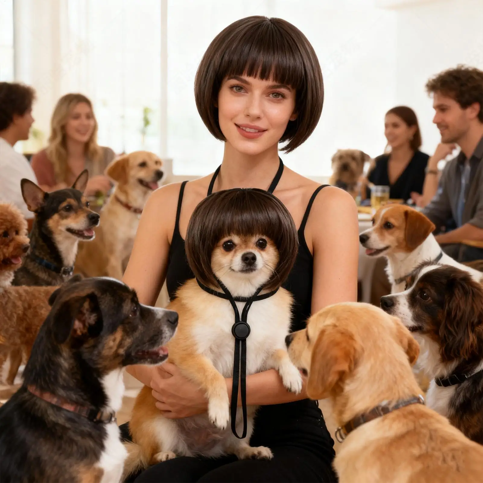 Cat Wig Adjustable Fit Headwear With Bangs Cat Cosplay Wig For Halloween Christmas Celebration Holiday Photography Event