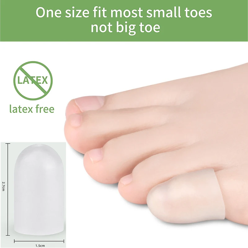 Pexmen 2/4/10Pcs Gel Pinky Toe Protectors Little Toe Caps Covers