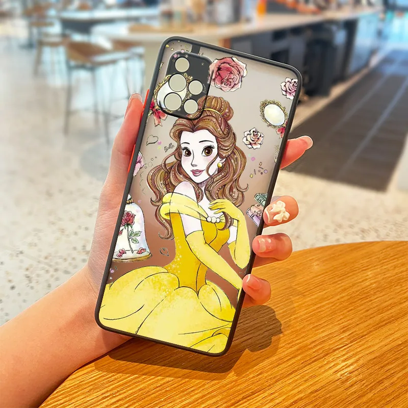 cute phone cases for samsung  Disney Princess Art For Samsung Galaxy A01 A12 A02S A21S A32 A42 A51 A50 A52 A70 A71 A72 Frosted Translucent Phone Case samsung cases cute